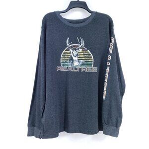 Realtree Long Sleeve T-shirt Men's Size Large Gray